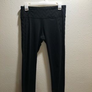 Black leggings with waistband design